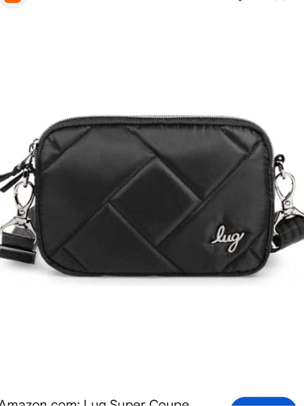 lug Black Quilted Crossbody Bag NEW